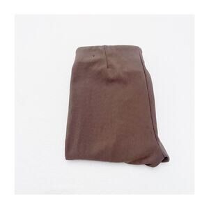 Zara Brown Stretch Pant Split Hem Textured Throuhout SZ L